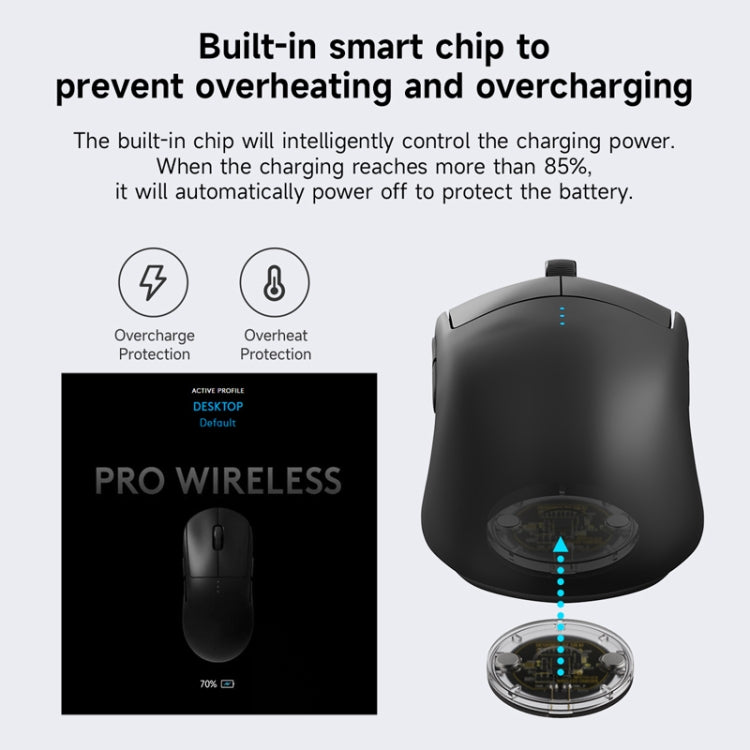 Per modulo di ricarica wireless per mouse Logitech G502 / G703 / G403 / G903 / GPW / GPW2, Transparent, Transparent + Wireless Charging, Flash