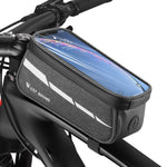 WEST BIKING 7 pollici Mountain Bike Telefono cellulare Touch Screen Borsa frontale, Black, Black Gray