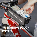 WEST BIKING 7 pollici Mountain Bike Telefono cellulare Touch Screen Borsa frontale, Black, Black Gray