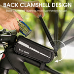 WEST BIKING 7 pollici Mountain Bike Telefono cellulare Touch Screen Borsa frontale, Black, Black Gray