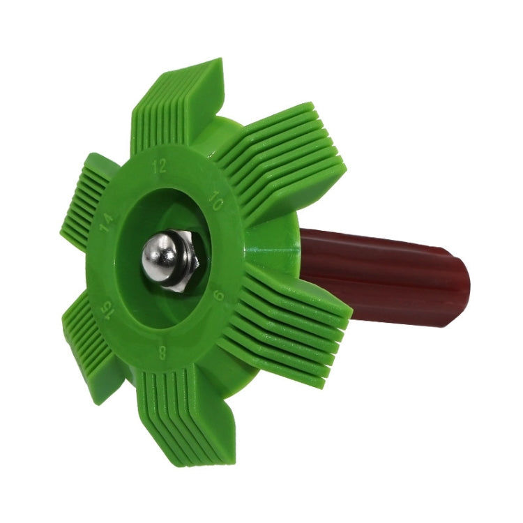 Spazzola a pettine per alette per la pulizia del condensatore della lama del condizionatore d'aria da 2 pezzi, Green, White