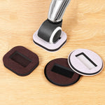 5 PCS Computer Seat Pulley Holder Roller Pad antiscivolo, Square Bean-colored Felt Bottom, Square Brown Felt Bottom, Round Bean Color Plastic Bottom, Round Black Plastic Bottom