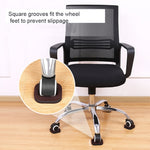 5 PCS Computer Seat Pulley Holder Roller Pad antiscivolo, Square Bean-colored Felt Bottom, Square Brown Felt Bottom, Round Bean Color Plastic Bottom, Round Black Plastic Bottom
