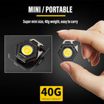 E-SMARTER W5131 Mini portachiavi torcia portatile a luce forte, specifica:, Black, Tarnish, Black+Tripod, Tarnish+Tripod