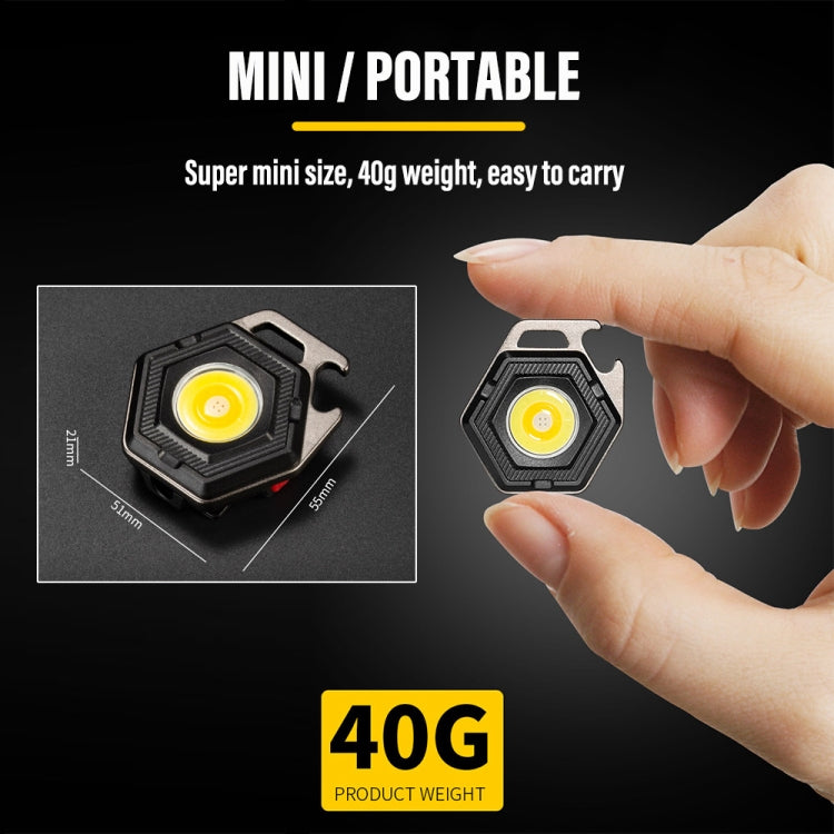 E-SMARTER W5131 Mini portachiavi torcia portatile a luce forte, specifica:, Black, Tarnish, Black+Tripod, Tarnish+Tripod
