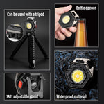 E-SMARTER W5131 Mini portachiavi torcia portatile a luce forte, specifica:, Black, Tarnish, Black+Tripod, Tarnish+Tripod