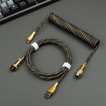 Tastiera meccanica Cavo a molla Spina per antenna placcata in oro, Yellow, Black