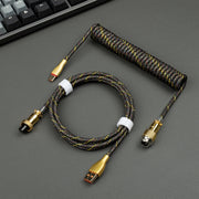 Tastiera meccanica Cavo a molla Spina per antenna placcata in oro, Yellow, Black