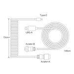 Tastiera meccanica Cavo a molla Spina per antenna placcata in oro, Yellow, Black