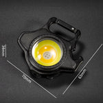 E-SMARTER W5133 Mini portachiavi a luce forte torcia portatile, specifica:, Black, Black+Tripod
