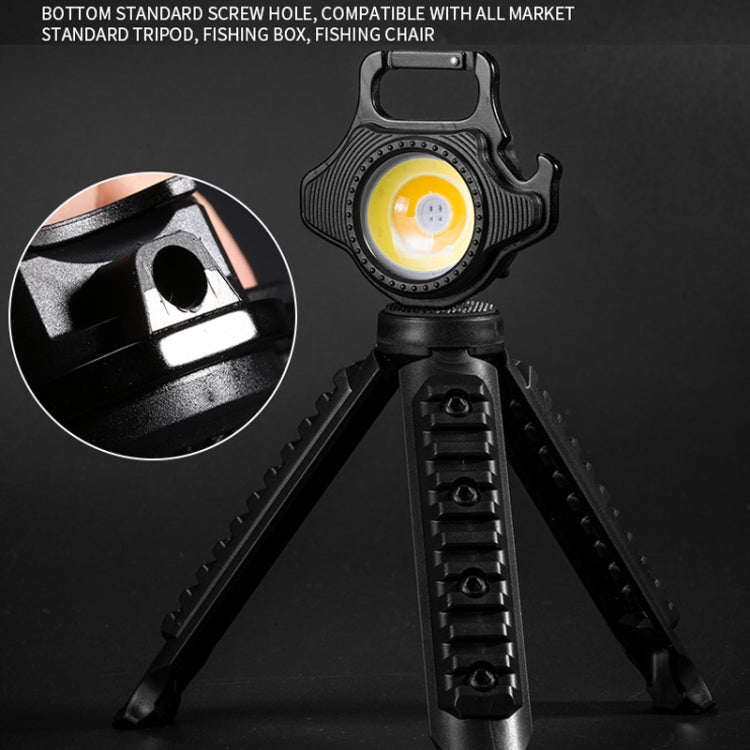 E-SMARTER W5133 Mini portachiavi a luce forte torcia portatile, specifica:, Black, Black+Tripod