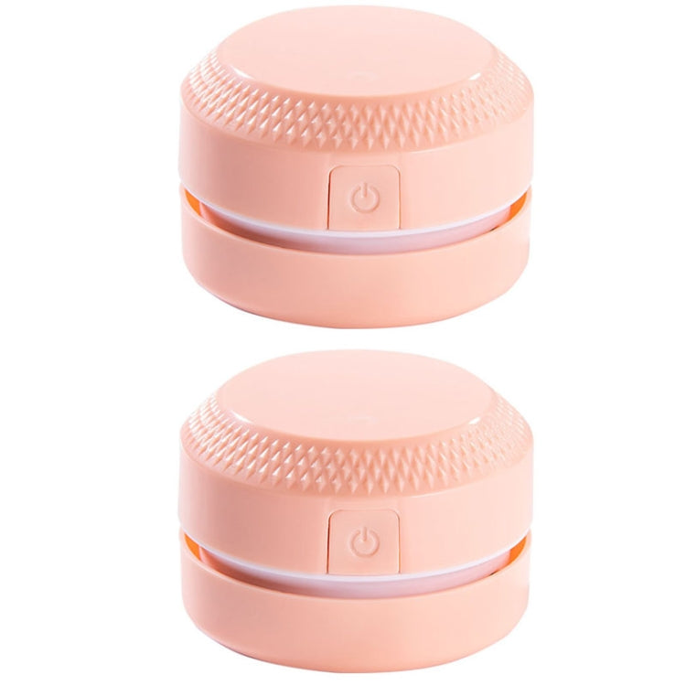 2PCS Desktop Mini Aspirapolvere Coriandoli di gomma Pulitore per tastiera, Pink, Blue