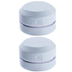 2PCS Desktop Mini Aspirapolvere Coriandoli di gomma Pulitore per tastiera, Pink, Blue