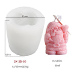Stampo in silicone per gesso aromaterapico per candele natalizie fai-da-te, forma:, Santa, Simple Christmas Tree, Triangular Christmas Tree, Christmas Gift, Single Stereo, Snow House 3, Single Christmas Cylinder, Origami Christmas Tree                 ...