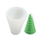 Stampo in silicone per gesso aromaterapico per candele natalizie fai-da-te, forma:, Santa, Simple Christmas Tree, Triangular Christmas Tree, Christmas Gift, Single Stereo, Snow House 3, Single Christmas Cylinder, Origami Christmas Tree                 ...