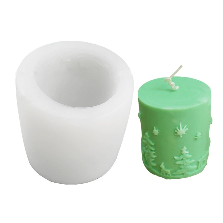 Stampo in silicone per gesso aromaterapico per candele natalizie fai-da-te, forma:, Santa, Simple Christmas Tree, Triangular Christmas Tree, Christmas Gift, Single Stereo, Snow House 3, Single Christmas Cylinder, Origami Christmas Tree                 ...
