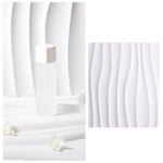 Puntelli per foto di sfondo per riprese 3D stereo in materiale PVC, 50 x 50 cm, D081 Waves White, D094 European -style White, D095 Square Brick White, D105 Ripple White, D133 Cook White, D137 Simple White