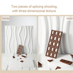 Puntelli per foto di sfondo per riprese 3D stereo in materiale PVC, 50 x 50 cm, D081 Waves White, D094 European -style White, D095 Square Brick White, D105 Ripple White, D133 Cook White, D137 Simple White