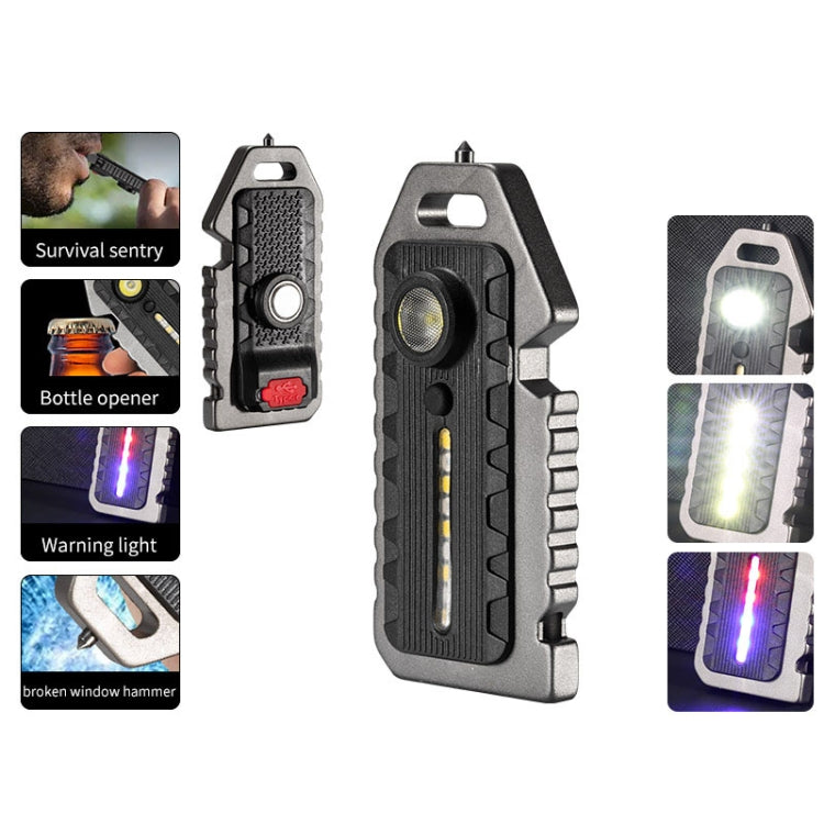 E-SMARTER W5136 Mini Portachiavi Luce Forte Torcia Portatile, W5136 Black, W5136 Tarnish