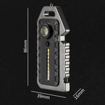 E-SMARTER W5136 Mini Portachiavi Luce Forte Torcia Portatile, W5136 Black, W5136 Tarnish