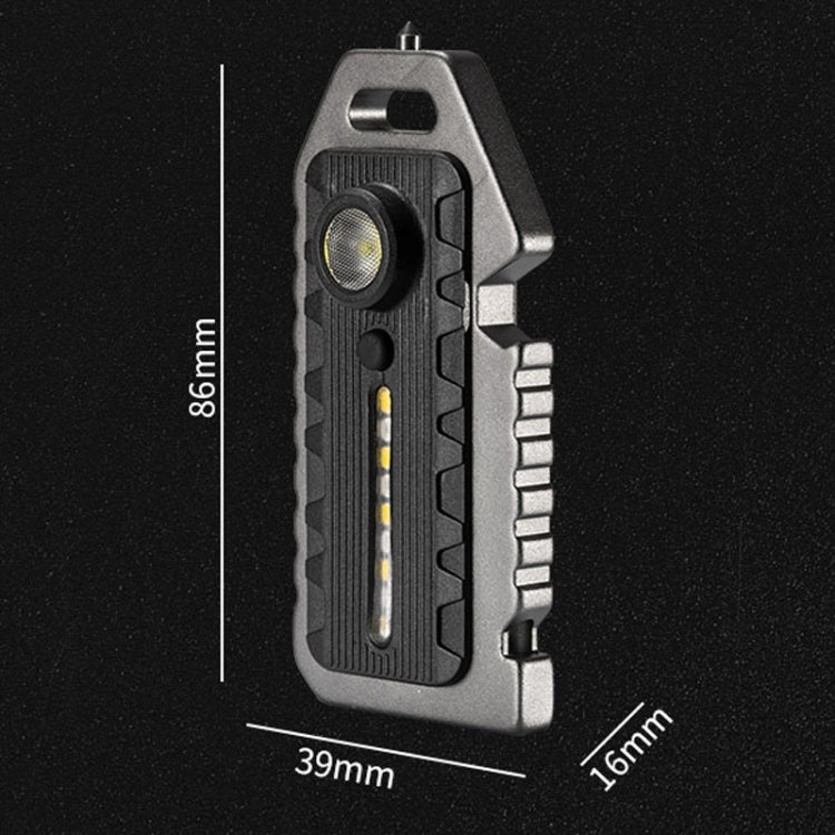 E-SMARTER W5136 Mini Portachiavi Luce Forte Torcia Portatile, W5136 Black, W5136 Tarnish