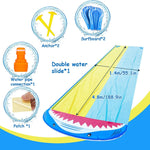 Giochi d'acqua all'aperto del parco del prato inglese dello scivolo dello squalo dello spruzzo d'acqua del PVC, With Surfboard, Without Surfboard
