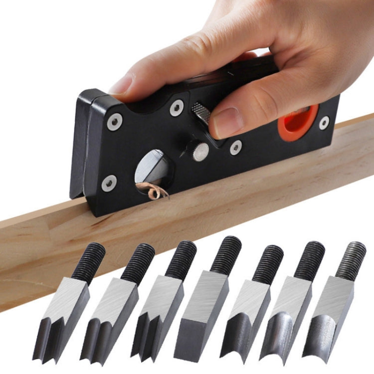 Pialla per smussatura per la lavorazione del legno a profondità regolabile, 1/4 Round Cutter Head, 1/8 Round Cutter Head, 3/16 Round Knife Head, Sharp Knife+Fillet Knife, 45 Degree Flat Cutter Head, Double Sharp Head, Dual Round Head                   ...