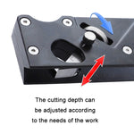 Pialla per smussatura per la lavorazione del legno a profondità regolabile, 1/4 Round Cutter Head, 1/8 Round Cutter Head, 3/16 Round Knife Head, Sharp Knife+Fillet Knife, 45 Degree Flat Cutter Head, Double Sharp Head, Dual Round Head                   ...