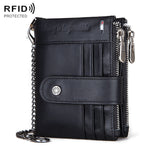 HUMERPAUL BP896 RFID Spazzola antifurto Portafoglio in pelle con doppia cerniera Portafoglio multi-card da uomo, BP896 Black, BP896 Dark Brown, BP896 Brown