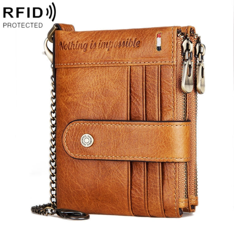 HUMERPAUL BP896 RFID Spazzola antifurto Portafoglio in pelle con doppia cerniera Portafoglio multi-card da uomo, BP896 Black, BP896 Dark Brown, BP896 Brown