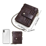 HUMERPAUL BP896 RFID Spazzola antifurto Portafoglio in pelle con doppia cerniera Portafoglio multi-card da uomo, BP896 Black, BP896 Dark Brown, BP896 Brown