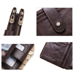 HUMERPAUL BP896 RFID Spazzola antifurto Portafoglio in pelle con doppia cerniera Portafoglio multi-card da uomo, BP896 Black, BP896 Dark Brown, BP896 Brown