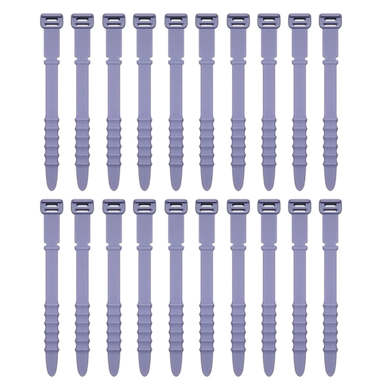 Set 20 avvolgitori cavi in silicone colorati