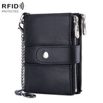 BP804 Portafoglio antifurto RFID Portamonete multifunzionale con cerniera retrò per il tempo libero, BP804 Red, BP804 Khaki, BP804 Blue, BP804 Black, BP804 Brown