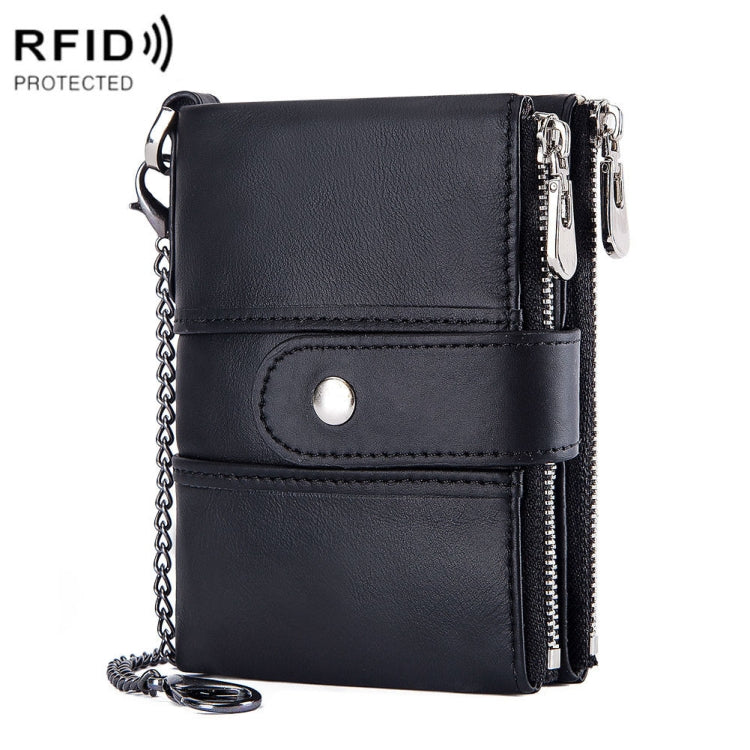BP804 Portafoglio antifurto RFID Portamonete multifunzionale con cerniera retrò per il tempo libero, BP804 Red, BP804 Khaki, BP804 Blue, BP804 Black, BP804 Brown