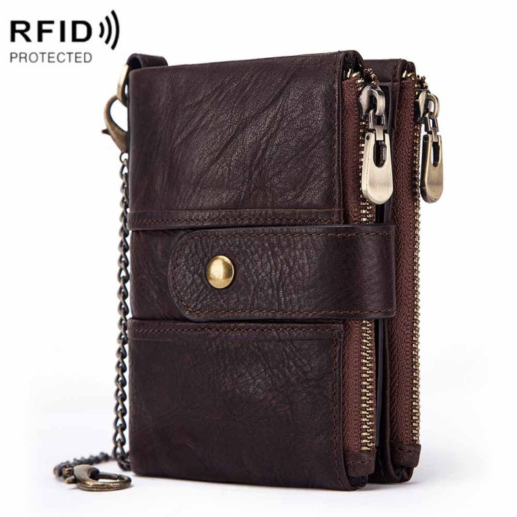BP804 Portafoglio antifurto RFID Portamonete multifunzionale con cerniera retrò per il tempo libero, BP804 Red, BP804 Khaki, BP804 Blue, BP804 Black, BP804 Brown
