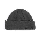 Cappello lavorato a maglia da mendicante strappato Cappello di lana autunno e inverno punk, Green, Black, Grey