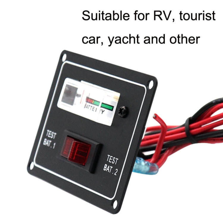 Voltmetro puntatore 12V con doppia batteria per auto e barca