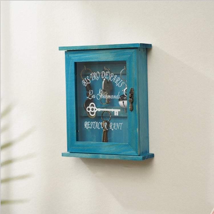 Scatola porta chiavi da appendere alla parete in legno, specifiche:, Old Colors, Blue, Old with 3 Seamless Nails, Blue with 3 Seamless Nails
