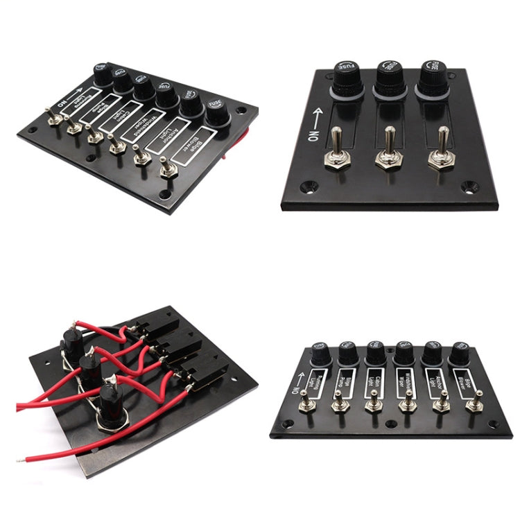AOS3045 Pannello interruttori Retrofit marino Ciascuno con protezione fusibile indipendente, 3 Groups Shake Switch, 6 Groups Shake Switch