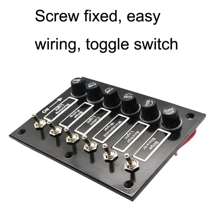 AOS3045 Pannello interruttori Retrofit marino Ciascuno con protezione fusibile indipendente, 3 Groups Shake Switch, 6 Groups Shake Switch