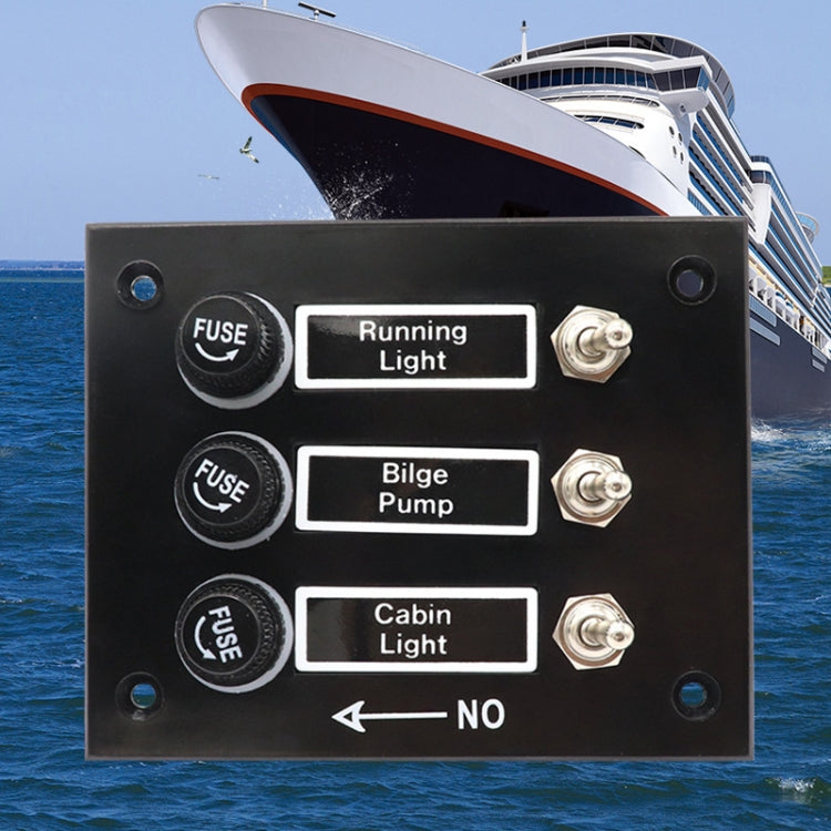 AOS3045 Pannello interruttori Retrofit marino Ciascuno con protezione fusibile indipendente, 3 Groups Shake Switch, 6 Groups Shake Switch