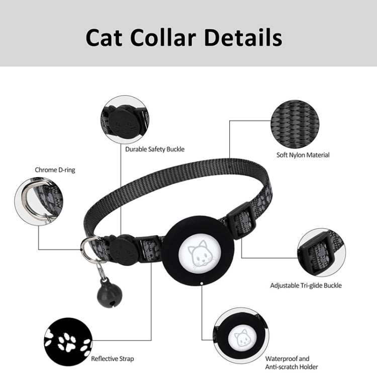 Collare riflettente per gatti compatibile con Airtag