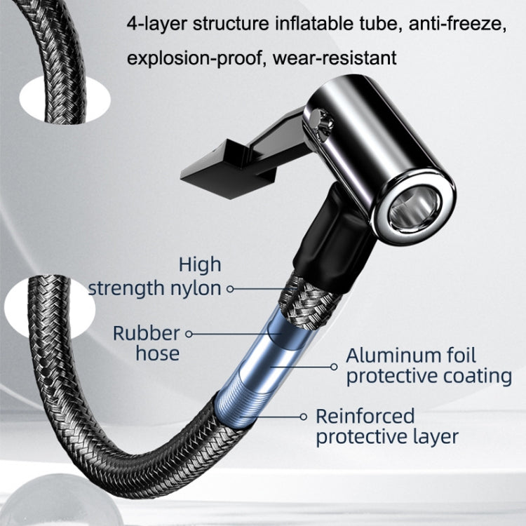 Gonfiatore ad alta potenza per pneumatici per veicoli elettrici con pompa ad aria portatile cablata per auto YX1819, YX1819 Wired