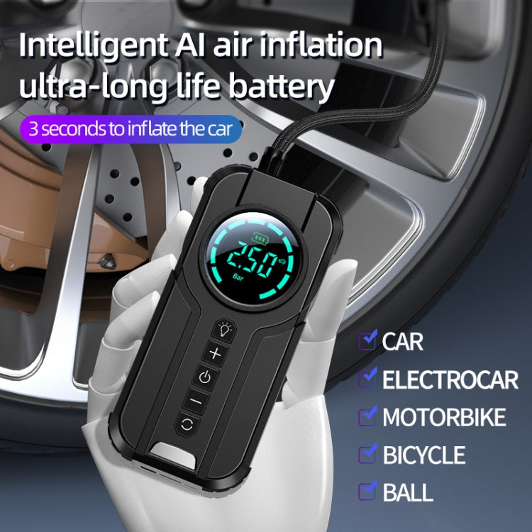 Gonfiatore ad alta potenza per pneumatici per veicoli elettrici con pompa ad aria portatile cablata per auto YX1819, YX1819 Wired