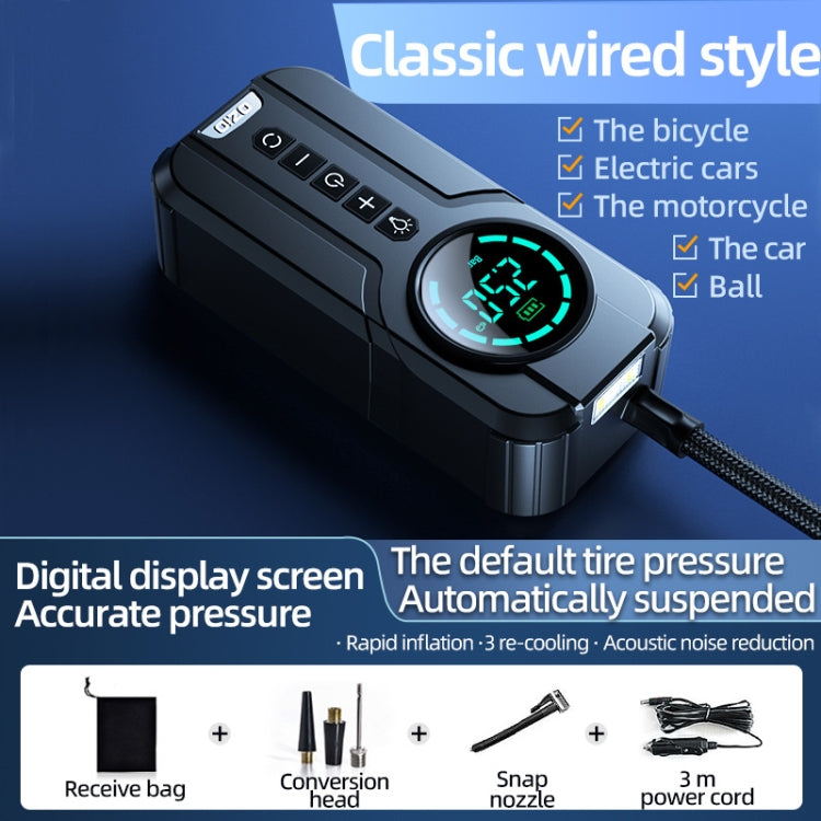 Gonfiatore ad alta potenza per pneumatici per veicoli elettrici con pompa ad aria portatile cablata per auto YX1819, YX1819 Wired