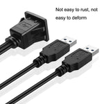RF-56 Dual-port USB3.0 cavo impermeabile cavo auto cruscotto audio linea di estensione, lunghezza cavo: 1 m, Dashboard Audio Extension Line
