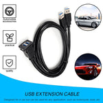 RF-56 Dual-port USB3.0 cavo impermeabile cavo auto cruscotto audio linea di estensione, lunghezza cavo: 1 m, Dashboard Audio Extension Line