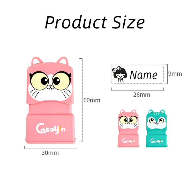 10 PCS Sigillo di abbigliamento per bambini Nome dello studente dell'asilo Sigillo fotosensibile, Green, Pink