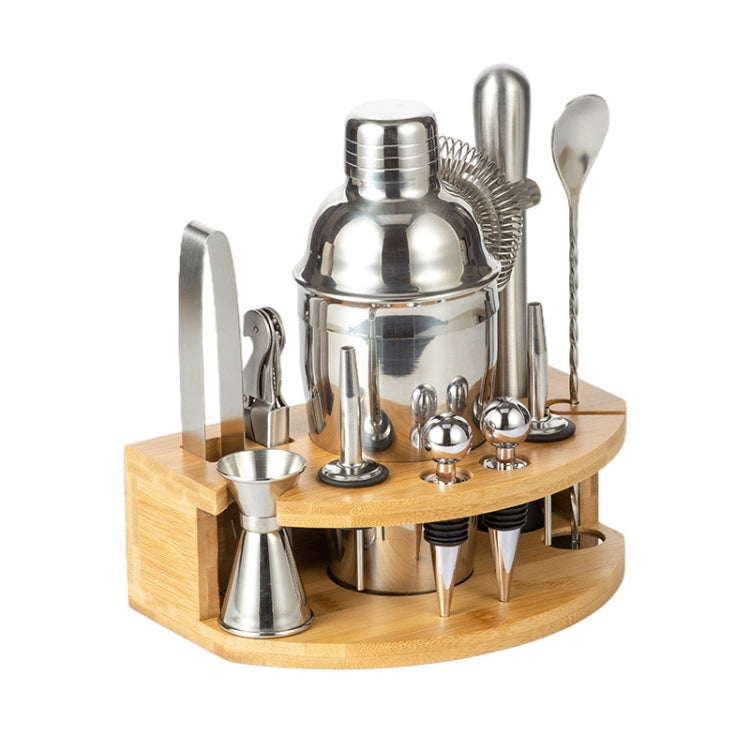 Set di shaker per barra con base in legno a semicerchio BY-F12, specifiche:, 350ml, 550ml, 700ml, 750ml